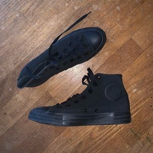 All black converse high tops